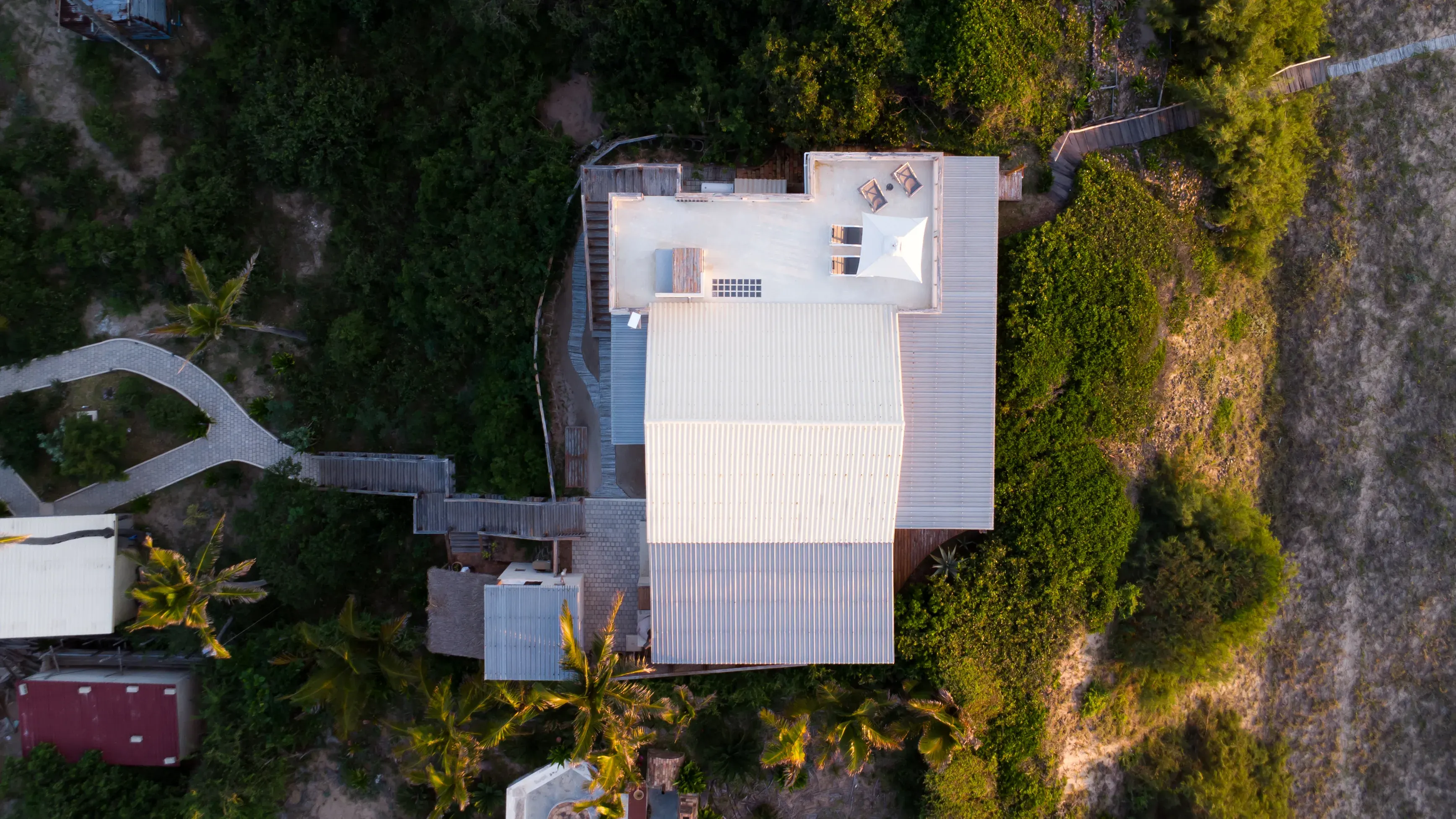 Aerial view of Vila Maresias, Praia do Tofo