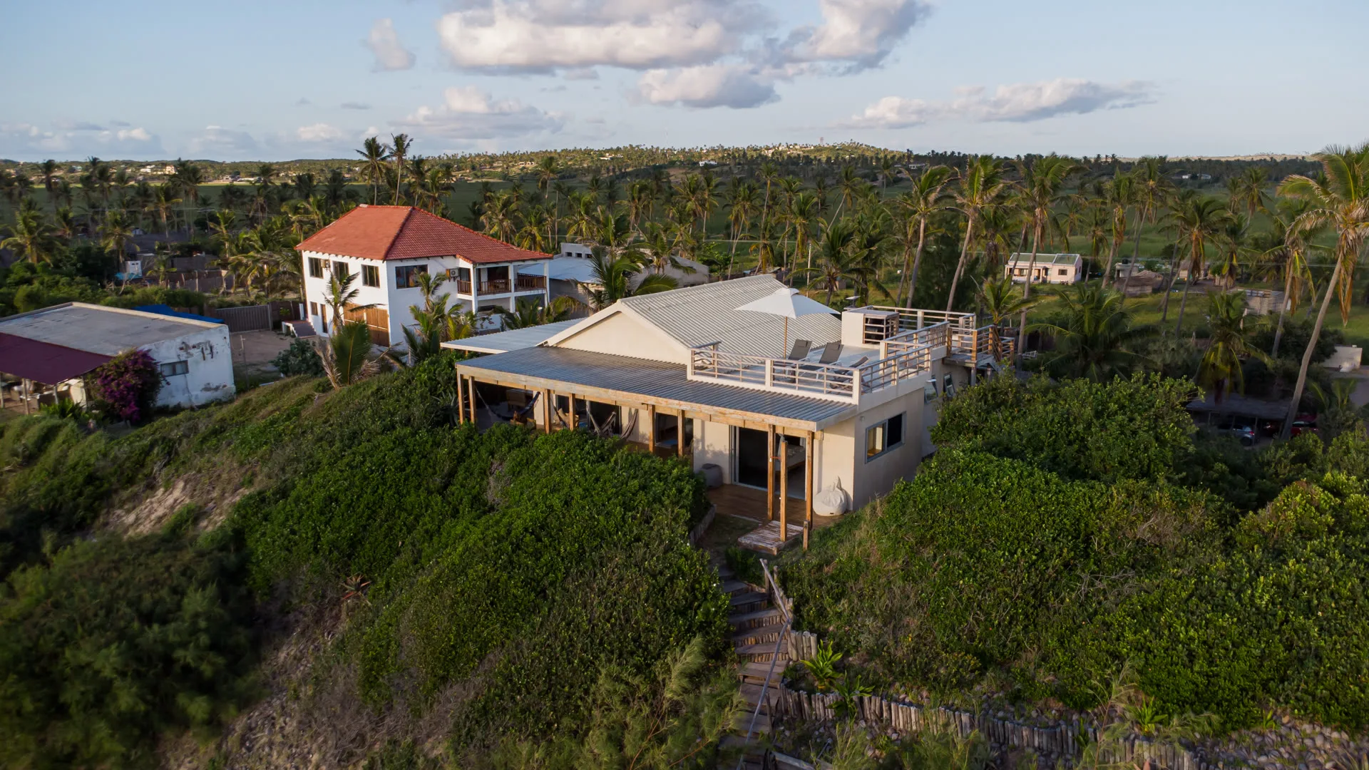 Aerial perspective of Vila Maresias