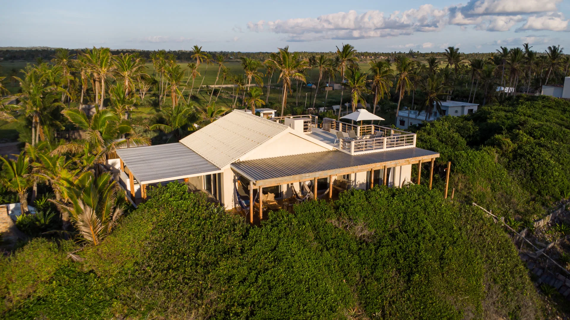 Bird's eye view of the property and surroundings