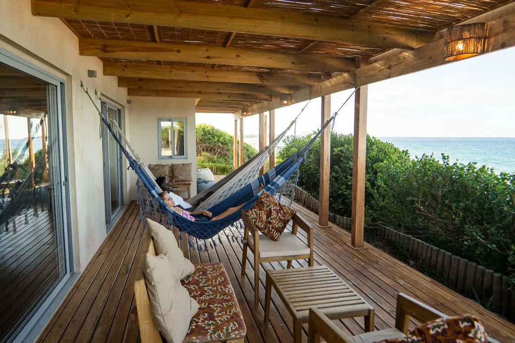Shaded outdoor patio